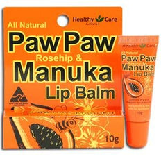 Healthy Care Paw Paw (Rosehip & Manuka) Lip Balm 10g (Made in Australia)